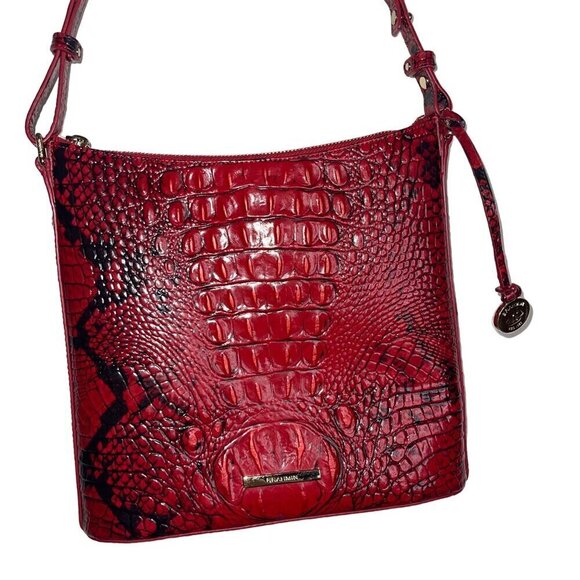 Brahmin Womens Crossbody Bag One Size Lipstick Ombre Melbourne Leather Adjustabl - Picture 7 of 10